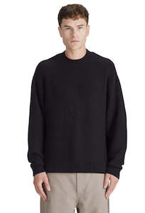 Knitwear Men: Mens Oversized Knit Jumper - Black