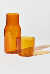 Glassware: Mini Carafe + Cup Set - Amber