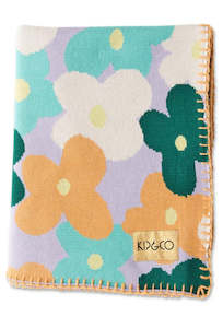 Bush Daisy Knitted Blanket