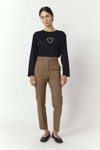 Pants: Twill Cigarette Pants - Chino