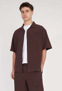 Cabana Box Shirt - Cocoa