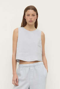 Estelle Linen Top - Cloud