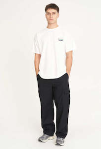 Block Tee 190/Scoped - Chalk