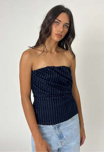 Everley Bodice - Midnight Stripe