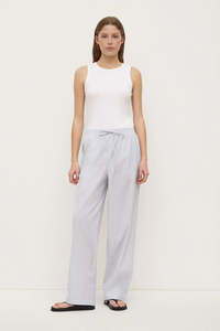 Cora Stripe Pant - White/Navy