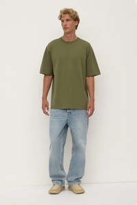 Knox Organic Oversized Tee - Chive