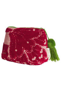 Home 1: Lucia Terry Pouch - Crimson