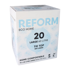 Large 60L Bin Liner - Case of 20 Rolls