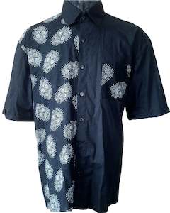 Clothing - Men: SALE Black Sugar Skull Men's Shirt - Planet Retro Original (Large)