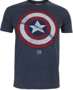 Clothing - Men: Captain America Shield T-Shirt - Mens (Large)