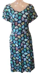 Planet Retro Originals: Black Sugar Skull Heads Audrey Dress - Planet Retro Original (2XL & 3XL)