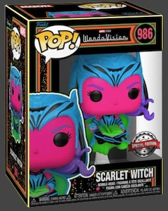 Black Light Funko Pop Vinyls: SALE Pop Vinyl - Scarlet Witch Black Light #986