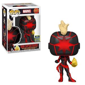Stickered Funko Pop Vinyls: Pop Vinyl - Dark Captain Marvel #657