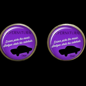 Supernatural: Supernatural Purple Impala Dome Stud Earrings