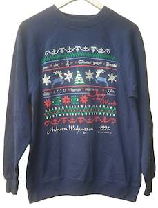 Sale: SALE Vintage 1992 USA Christmas Sweatshirt (Medium/Large)