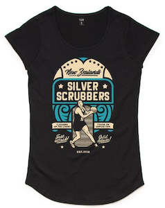 Silver Scrubbers Netball Ladies T-Shirt (Large)