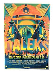 Doctor Who Daleks Invasion Earth - A3 Art Print