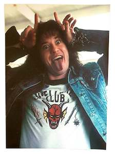 Eddie Hellfire Club Stranger Things - A3 Canvas Print