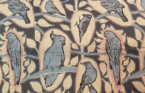 Fabric Textiles: Fabric - Blue Birds (Korea)