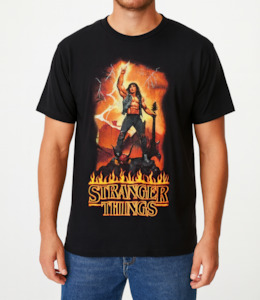 Stranger Things Eddie & Guitar T-Shirt (Large)
