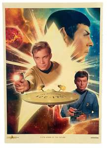 Star Trek Trio & Enterprise - A3 Art Print