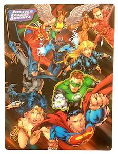 Justice League Comic Heroes A3 Tin Sign