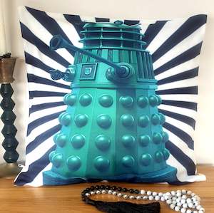 Green Dalek - Lu Lu Deluxe NZ - Cushion Cover