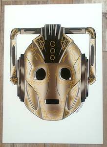 Doctor Who: Cyberman A4 Art Print by Jubly Umph