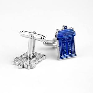 Doctor Who: Doctor Who Enamel (Solid Blue) Tardis Cufflinks