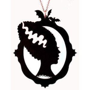 Bride of Frankenstein Silhouette Necklace
