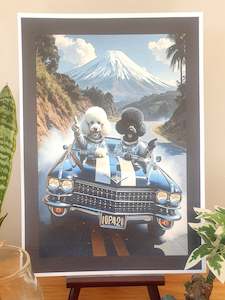 Kiwiana: Road Trip - Lu Lu Deluxe NZ - A4 Art Print