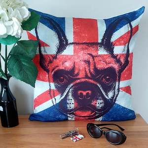 Pop Culture Cushion Covers: Right Proper UK Pug Cushion Cover