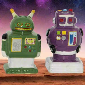 Robot Salt & Pepper Shakers