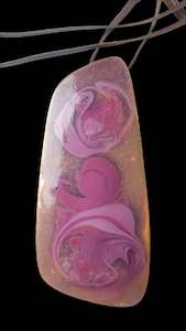 Vintage 1970s Large Enamelled Copper Necklace