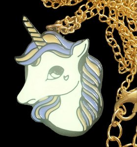 Enamelled Unicorn Necklace