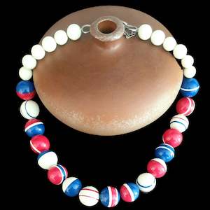 Vintage Ahoy! Red White & Blue Necklace