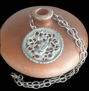 Necklaces: Vintage Saint George Slaying Dragon Medallion Necklace