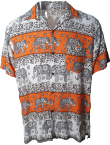 Vintage: Men's Thai Elephants Vintage Shirt (XL)