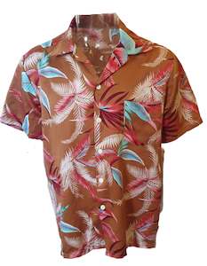 Tiki Lounge: Mens Brown Rarotongan Shirt (XL)