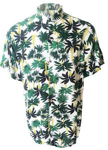 Mens Hawaiian Polynesian Palms Shirt (Large)
