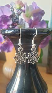 Earrings: Spider in Web Earrings