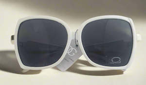 Lara White Retro Shape Sunglasses