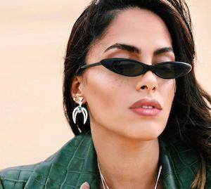 Sunglasses: Chapel Extreme Black Catseye Sunglasses