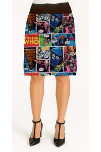 Doctor Who Comics Skirt - Planet Retro Original (2XL)