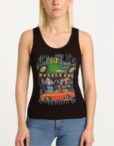 Other Womens Clothing: Vintage Muscle Car Madness Rangiora Tank Top (Medium)