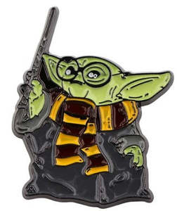 Enamel Pin / Brooch - Grogu as Harry Potter