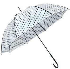 Fashion: Skulls Umbrella - White with Black Skulls