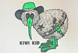 Vintage Kiwi Kids Vinyl Placemats Pair
