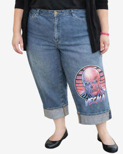 Other Womens Clothing: Stranger Things - Vecna Upcycled Denim Jeans (2XL)