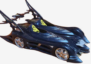 Dc Comics: DC Batman 20" Batmobile + Detachable Motorcycle & Robin Figure (2003)